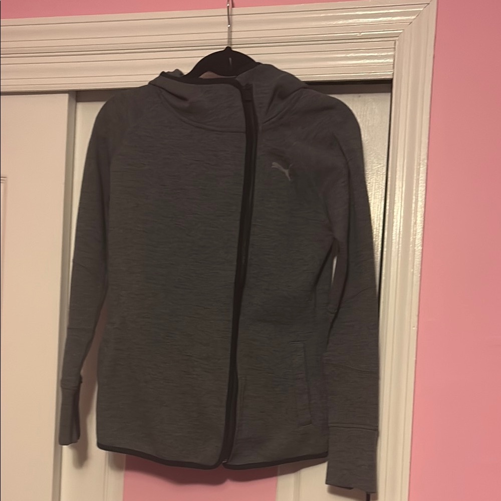 Puma Charcoal Full-Zip Hoodie